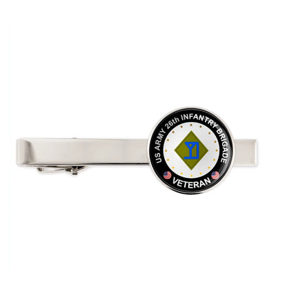 Us Army 26th Infantry Brigade Military Veteran Tie Clip Tie Bar Gift