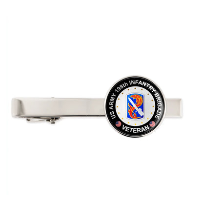 Us Army 198th Infantry Brigade Military Veteran Tie Clip Tie Bar Gift