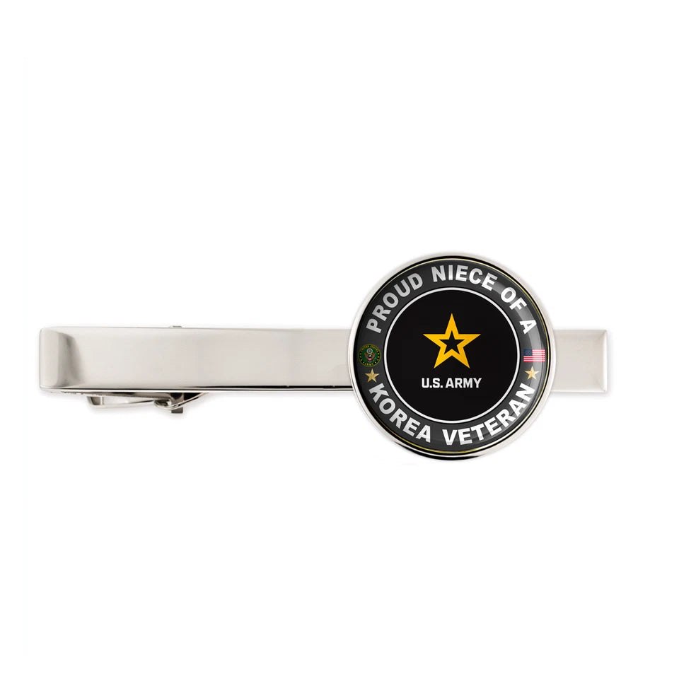 Us Army Proud Niece Of A korea Veteran Tie Clip Tie Bar Gift