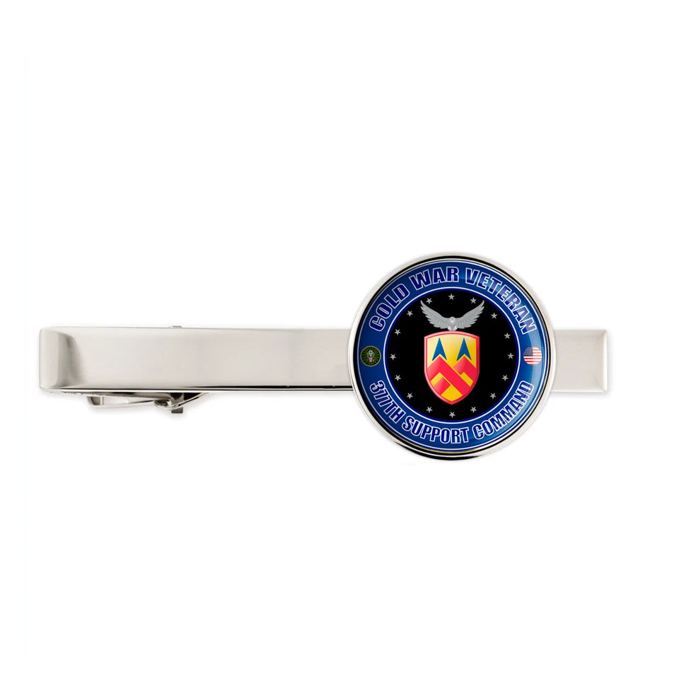 Us Army Cold War Veteran 377th Support Command Military Tie Clip Tie Bar Gift