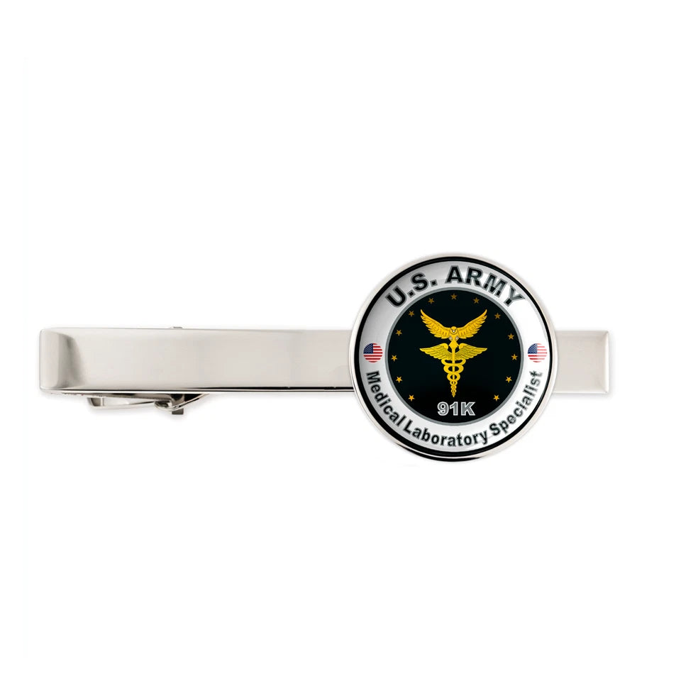 Us Army Medical Laboratory Specialist 91K Military Veteran Tie Clip Tie Bar Gift