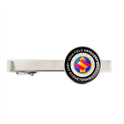 Us Army 142nd Field Artillery Brigade Military Veteran Tie Clip Tie Bar Gift