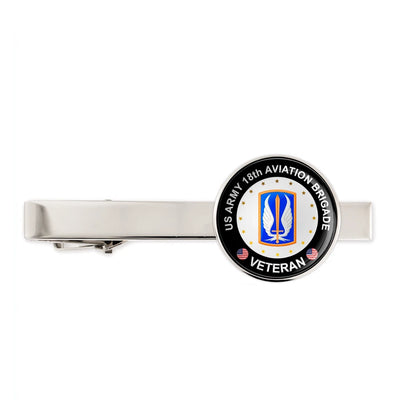 Us Army 18th Aviation Brigade Military Veteran Tie Clip Tie Bar Gift