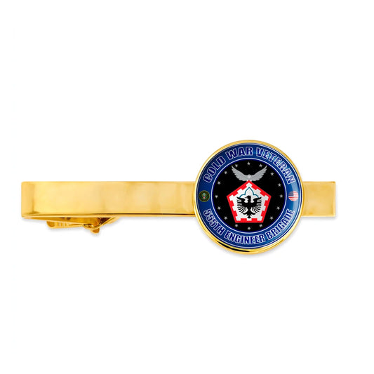 Us Army Cold War Veteran 555th Engineer Brigade Military Tie Clip Tie Bar Gift