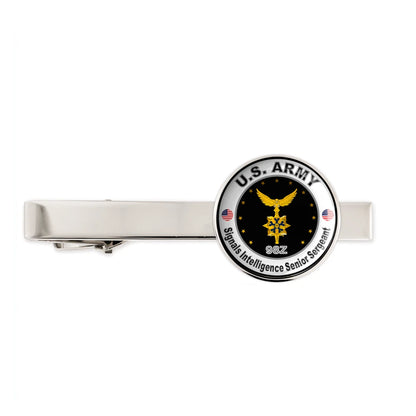 Us Army Signals Intelligence Senior Sergeant Military Veteran Tie Clip Tie Bar