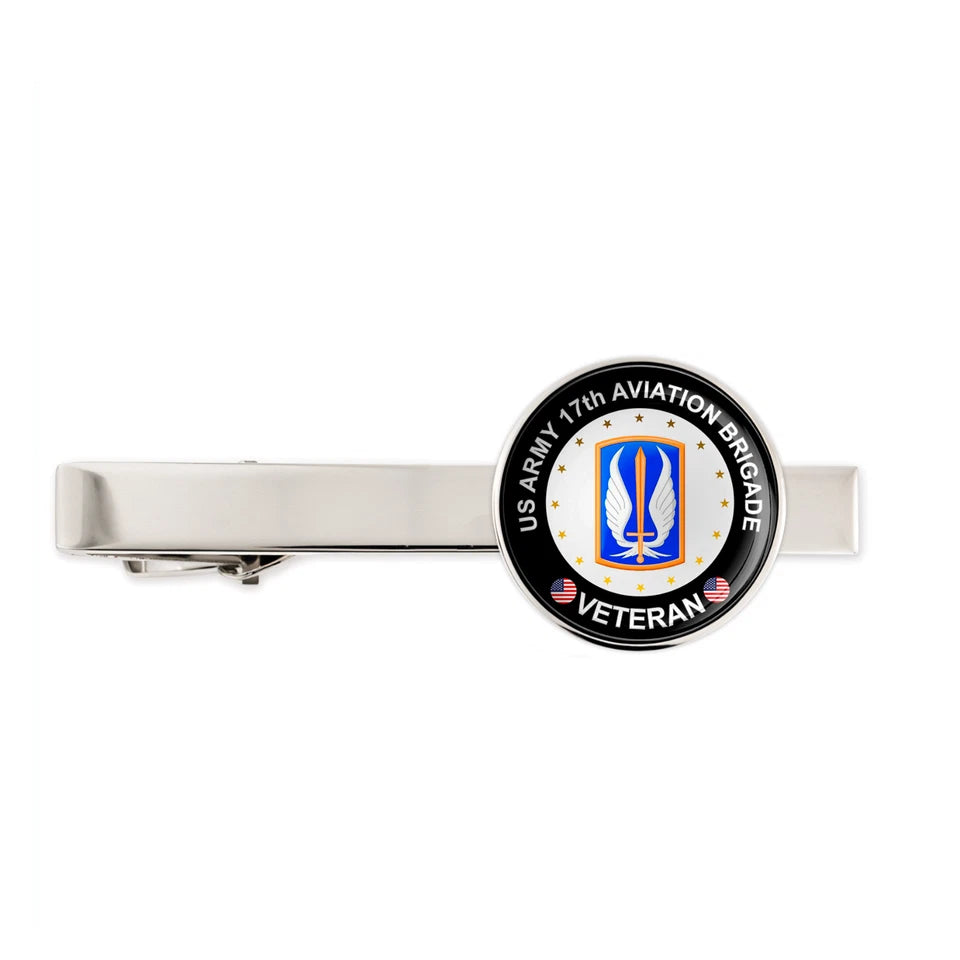 Us Army 17th Aviation Brigade Military Veteran Tie Clip Tie Bar Gift