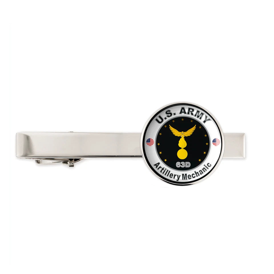 Us Army Artillery Mechanic 63D Military Veteran Tie Clip Tie Bar Gift