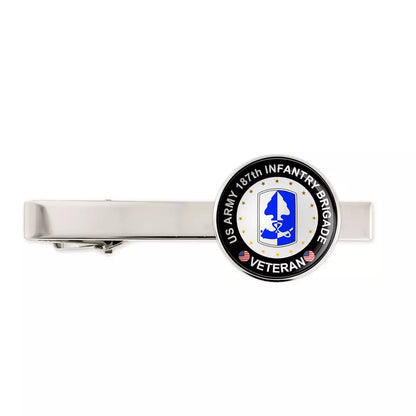 Us Army 187th Infantry Brigade Military Veteran Tie Clip Tie Bar Gift