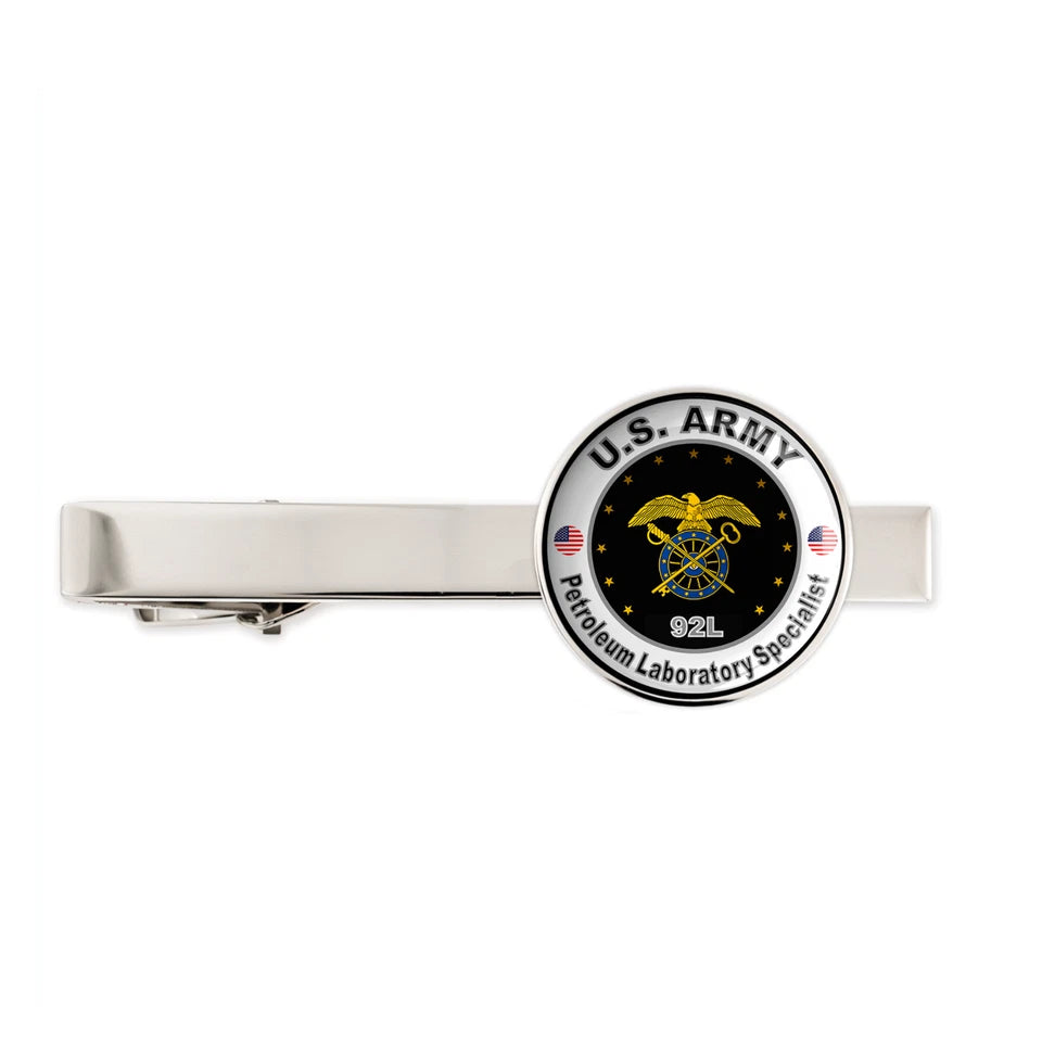 US Army Petroleum Laboratory Specialist Military Veteran Tie Clip Tie Bar Gift
