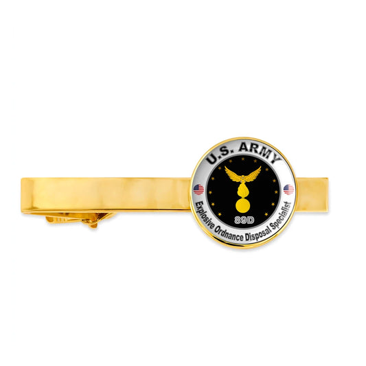 US Army Explosive Ordnance Disposal Specialist 89D Military Veteran Tie Clip Gif