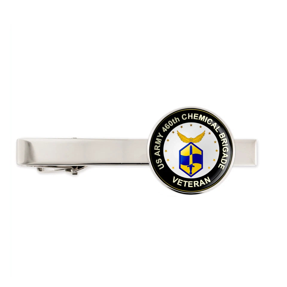 Us Army 460th Chemical Brigade Military Veteran Tie Clip Tie Bar Gift