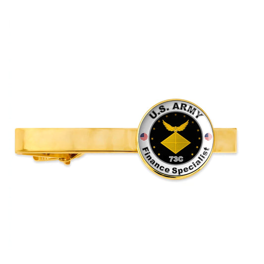 Us Army Finance Specialist 73C Military Veteran Tie Clip Tie Bar Gift