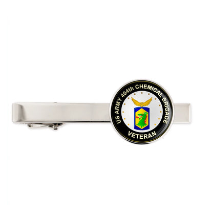 Us Army 404th Chemical Brigade Military Veteran Tie Clip Tie Bar Gift