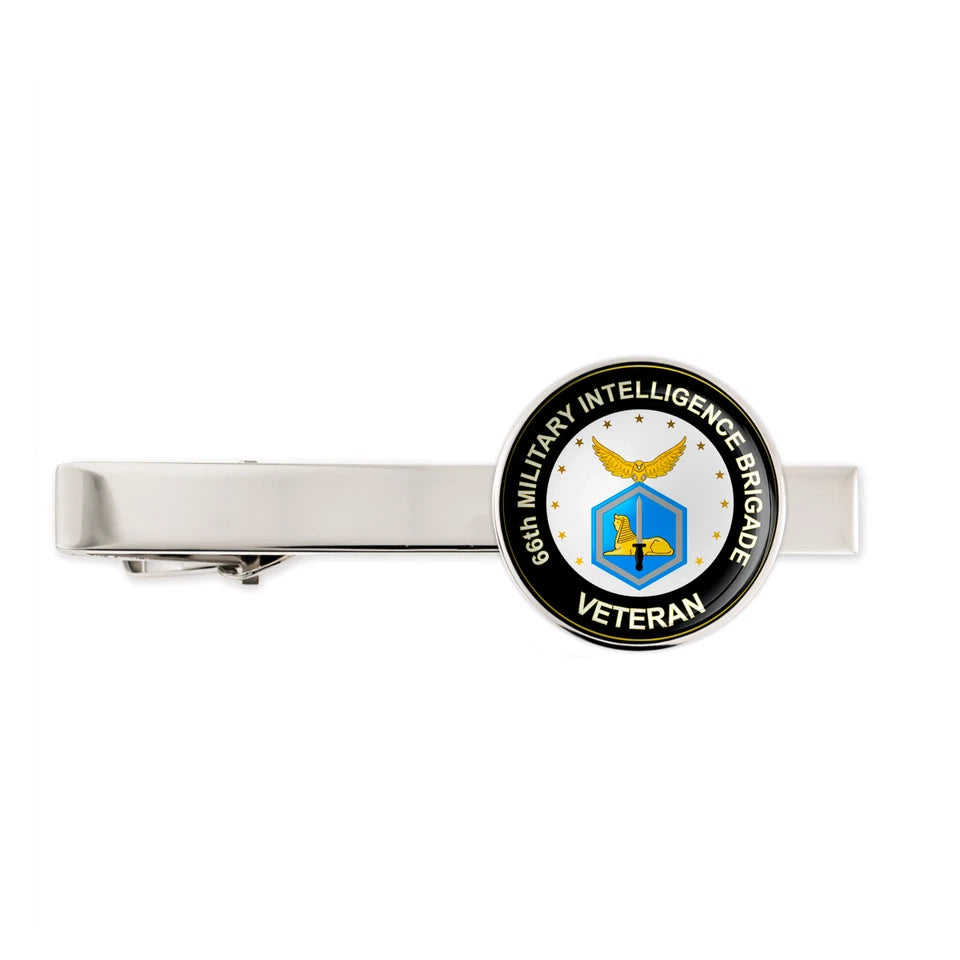 Us Army 66th Military Intelligence Brigade Military Veteran Tie Clip Tie Bar Gif