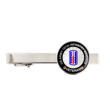 Us Army 197th Infantry Brigade Military Veteran Tie Clip Tie Bar Gift