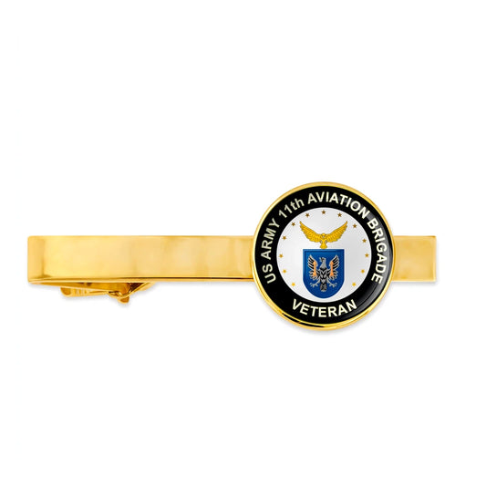 Us Army 11th Aviation Brigade Military Veteran Tie Clip Tie Bar Gift