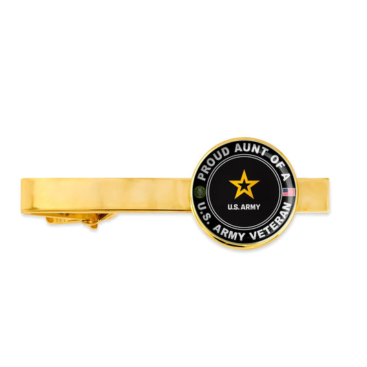 Us Army Proud Aunt Of A Us Army Veteran Tie Clip Tie Bar Gift