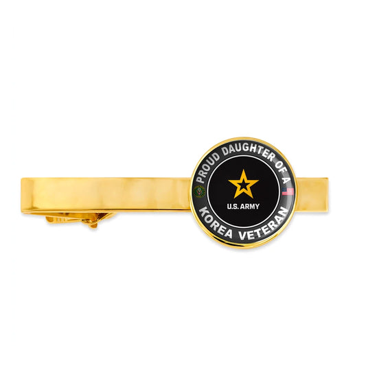 Us Army Proud Daughter Of A Korea Veteran Tie Clip Tie Bar Gift